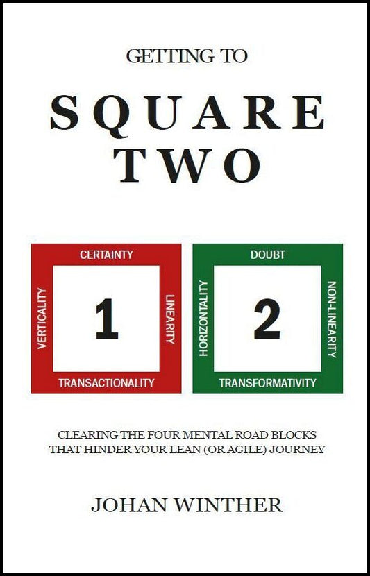 Winther, Johan | Getting to square two : Clearing the four mental road blocks that hinder your lean (or agile) journey