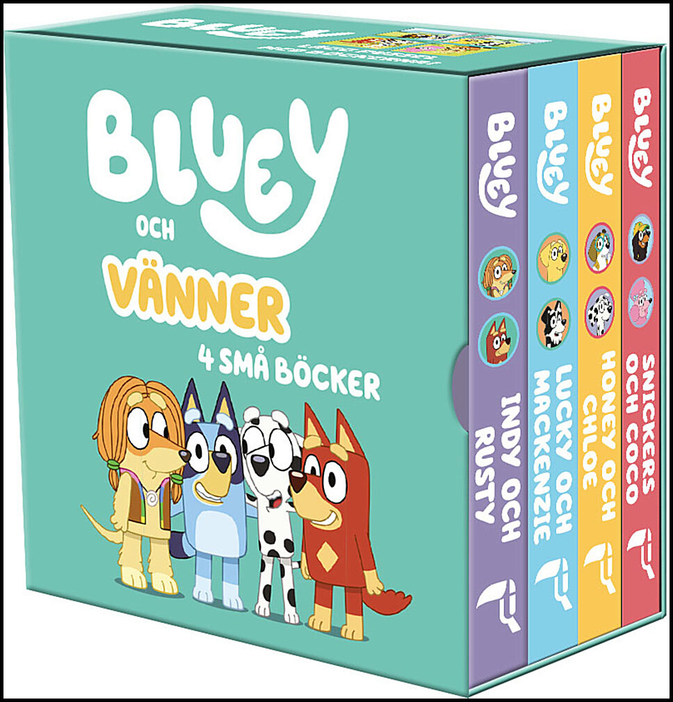 Bluey och vänner. 4 små böcker