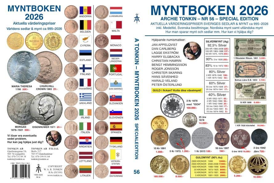 Tonkin, Archie | Myntboken 2026 : Nr 56