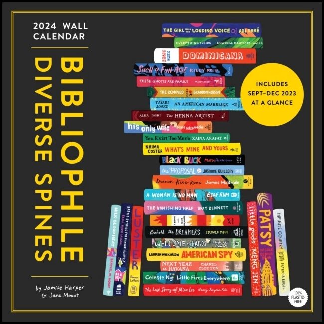 Mount, Jane | 2024 Wall Cal : Bibliophile Diverse Spines