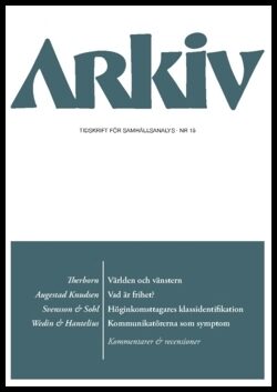 Mellbourn, Anders | Törnquist, Olle | et al | Arkiv. Tidskrift för samhällsanalys nr 15