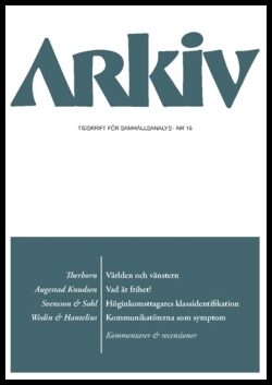 Mellbourn, Anders| Törnquist, Olle| et al | Arkiv. Tidskrift för samhällsanalys nr 15