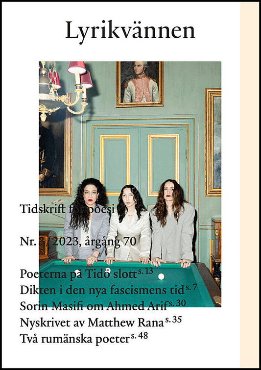 Farrokhzad, Athena | Sahin, Burcu | Dizdarević, Merima | Rana, Matthew | Gerge, Tova | Sá Cavalcante Schuback, Marcia | ...