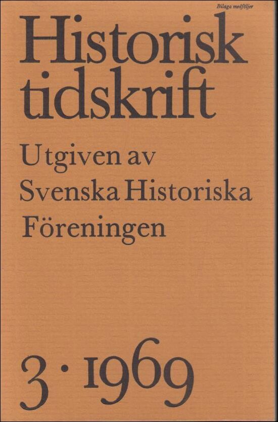 Historisk tidskrift | 1969 / 3