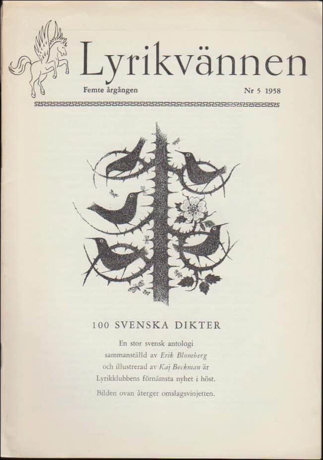 Lyrikvännen | 1958 / 5 : 100 svenska dikter