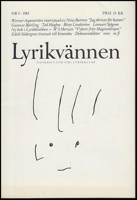 Lyrikvännen | 1983 / 3 : Werner Aspenström Intervjuad av Nina Burton