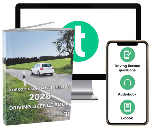 Trafikutbildning, Svea | Körkortsboken på Engelska 2026 / Driving licence book (book + theory pack with online exercises...