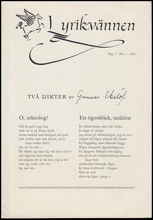 Lyrikvännen | 1960 / 1