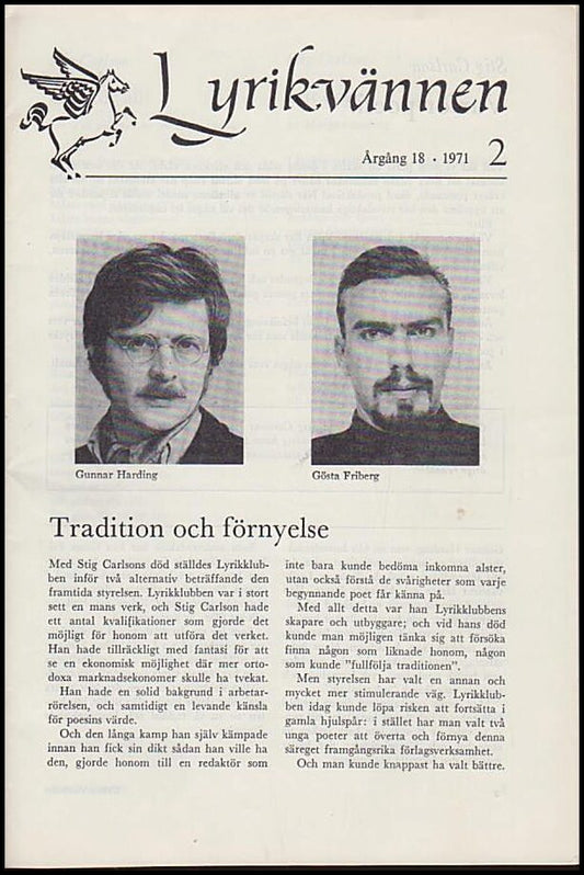 Lyrikvännen | 1971 / 2 : Tradition och förnyelse