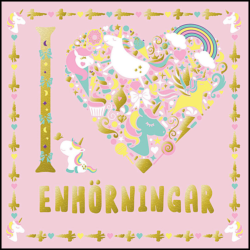 I heart enhörningar
