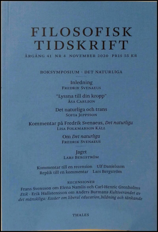 Filosofisk tidskrift | 2020 / 4
