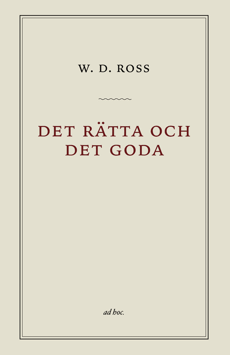 Ross, David | Det rätta och det goda