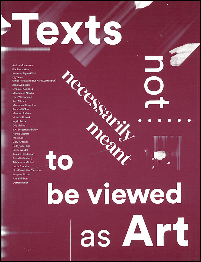 Reybekiel, Roger von| Cirelli, Julie [red.] | Texts not necessarily meant to be viewed as art