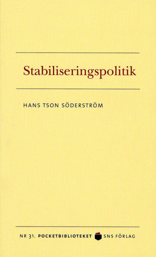 Söderström, Hans Tson | Stabiliseringspolitik