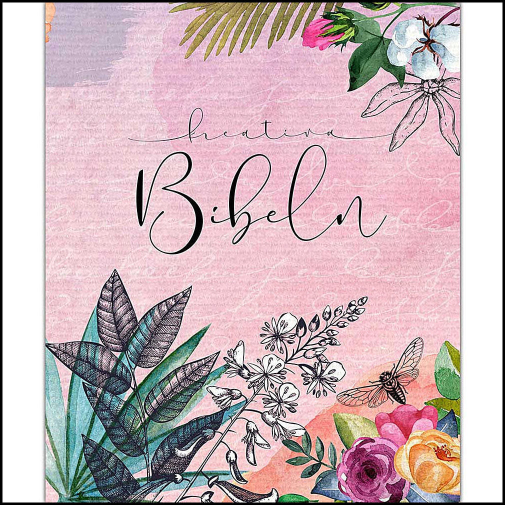 Kreativ Bibel i rosa hårdpärm