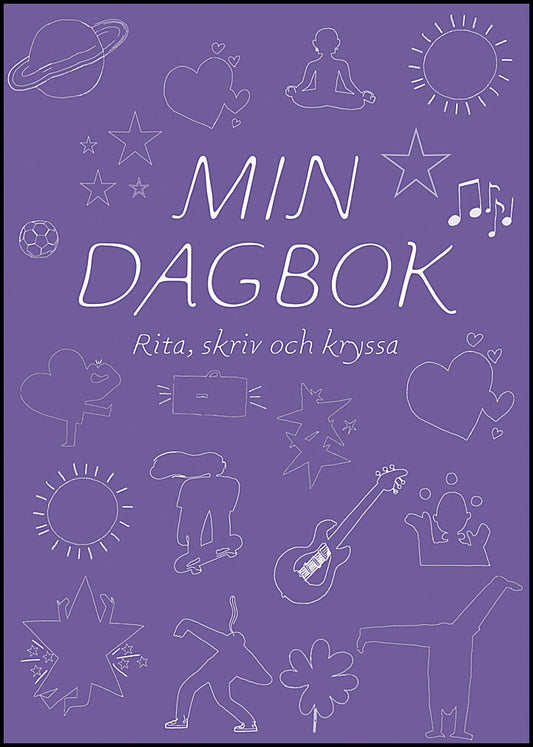 Min dagbok : Rita, skriv och kryssa (lila)