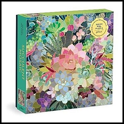Galison | Succulent Mosaic 500 Piece Foil Puzzle