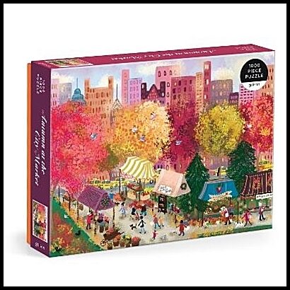 Galison | Joy Laforme Autumn at the City Market 1000 Piece Puzzle