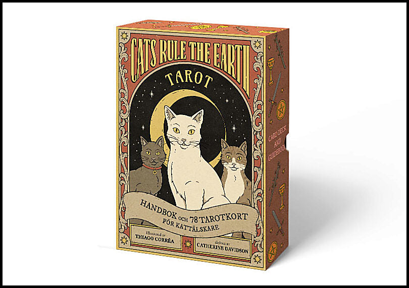 Davidson, Catherine| Corrêa, Thiago | Cats Rule the Earth : Handbok och 78 tarotkort för kattälskare