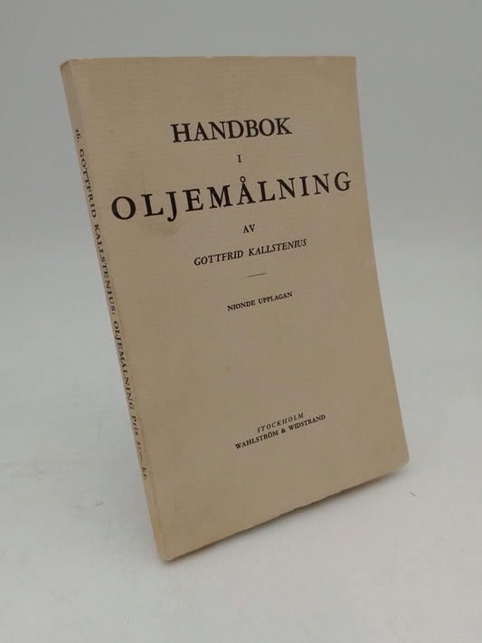 Kallstenius, Gottfrid | Handbok i oljemålning