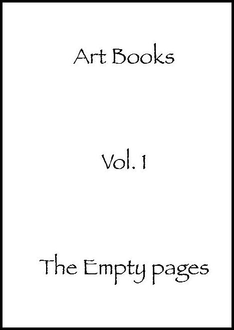 Art Books | The empty pages : Art Books volume 1