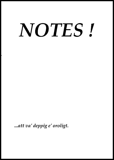 Nehrer, Mikael | Notes!