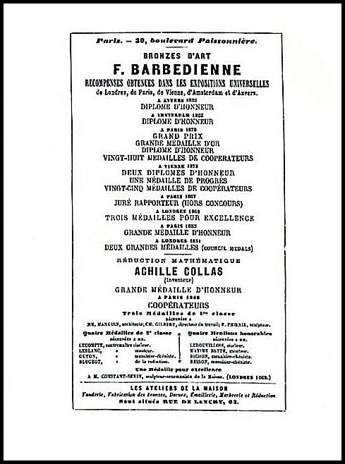 Schiffer Publishing, Ltd. | 1886 Catalog Of The French Bronze Foundry Of F. Barbedienne