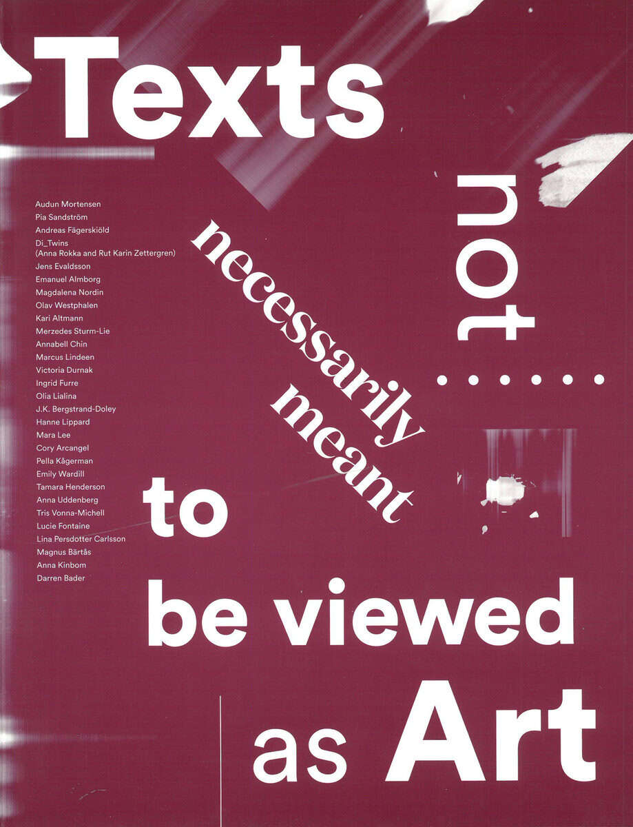 Reybekiel, Roger von | Cirelli, Julie [red.] | Texts not necessarily meant to be viewed as art