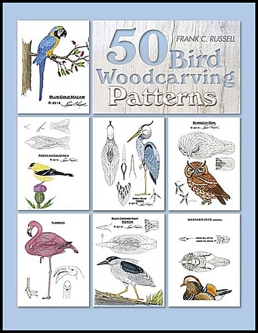 Frank C. Russell | 50 Bird Woodcarving Patterns