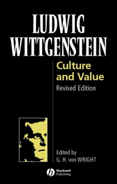 Wittgenstein, Ludwig | Culture and value