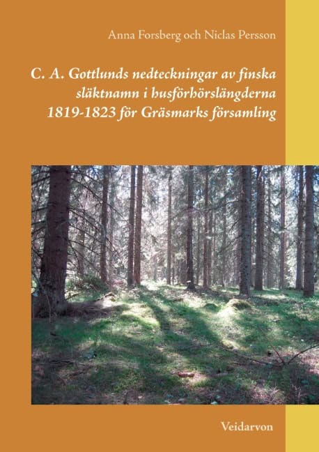 Forsberg, Anna | Persson, Niclas | C. A. Gottlunds nedteckningar av finska släktnamn i husförhörslängderna 181