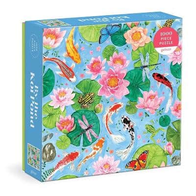 Galison | By The Koi Pond 1000 Piece Puzzle in Square Box