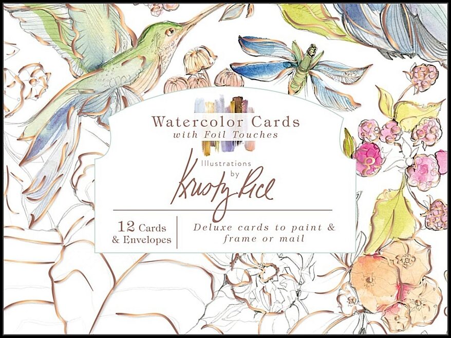 Kristy Rice | Watercolor Cards With Foil Touches