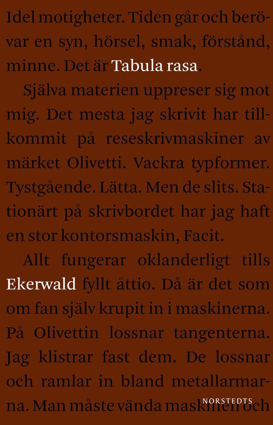 Ekerwald, Carl-Göran | Tabula rasa : Fragment av ett liv