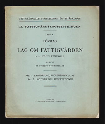 Fattigvårdslagstiftningskommittens betänkanden II...