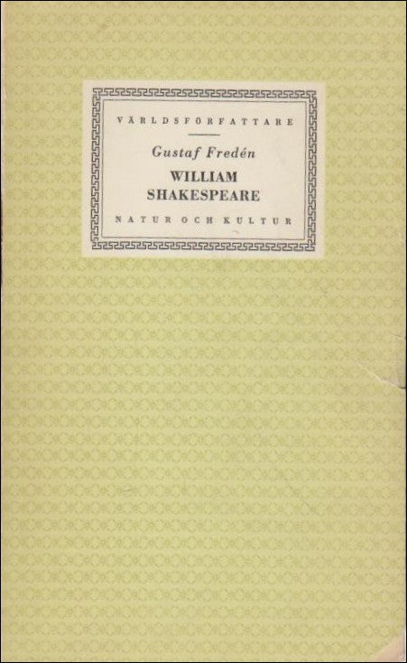 Fredén, Gustaf | William Shakespeare
