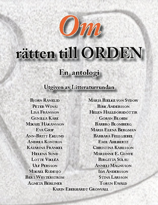 Om rätten till orden : En antologi