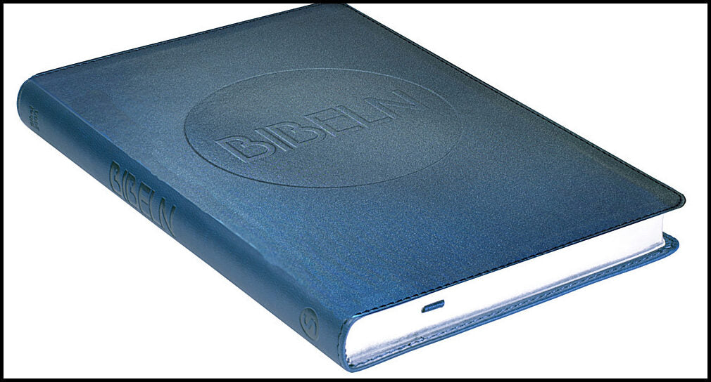 Bibel 2000 Slimline : Blå konstskinn