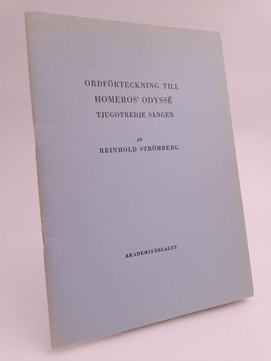 Strömberg, Reinhold | Ordförteckning till Homeros' Odyssé : Tjugotredje sången