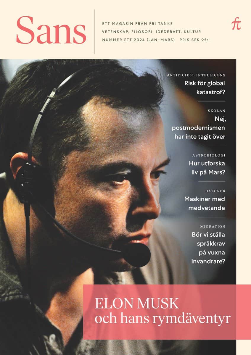Fjæstad, Björn [red.] | Sans 1/2024. Elon Musk och hans rymdäventyr : Elon Musk och hans rymdäventyr