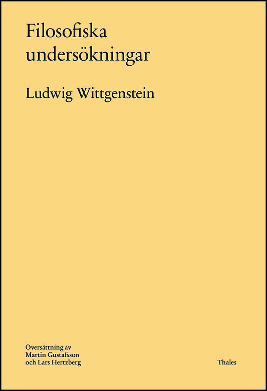 Wittgenstein, Ludwig | Filosofiska undersökningar