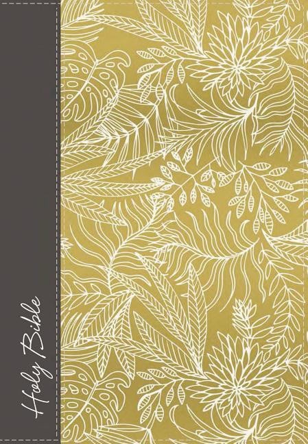 Nkjv, reference bible, compact, large print, cloth over board, yellow/gray,