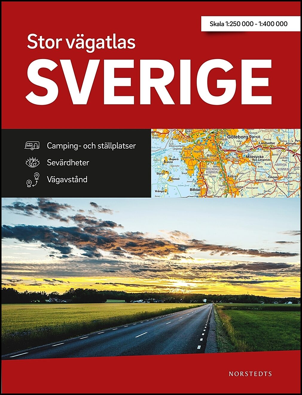 Stor Vägatlas Sverige : Vägatlas i stort format, skala 1:250000-1:400000