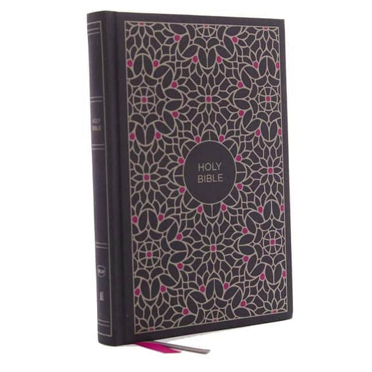 Thomas Nelson | Nkjv, thinline bible, large print, cloth over board, gray/pink, red letter