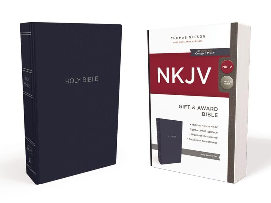 Thomas Nelson | Nkjv, gift and award bible, leather-look, blue, red letter edition, comfort