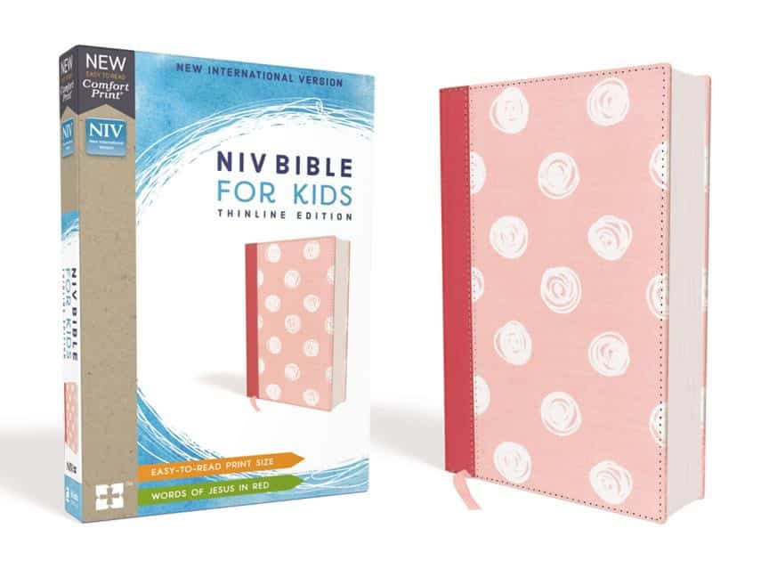 Zondervan | Niv bible for kids, cloth over board, pink, red letter edition, comfort pri