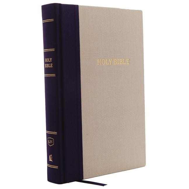 Thomas Nelson | Kjv, reference bible, giant print, cloth over board, blue/tan, red letter e