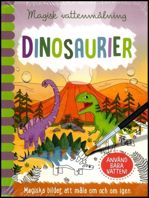 Magisk vattenmålning. Dinosaurier