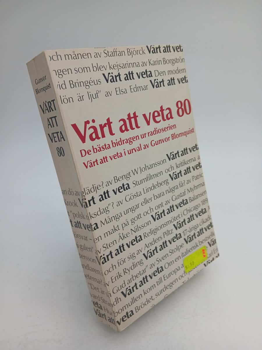 Edmar, Elsa | Värt att veta : De bästa bidragen ur radioserien Värt att veta. 80