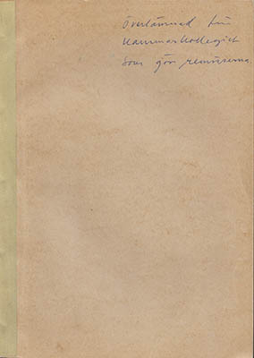 Sander, Torsten | Utredning angående sammanslagning av Umeå stad och landskommun